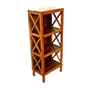 Wooden Cross Jali Display Shelving Unit